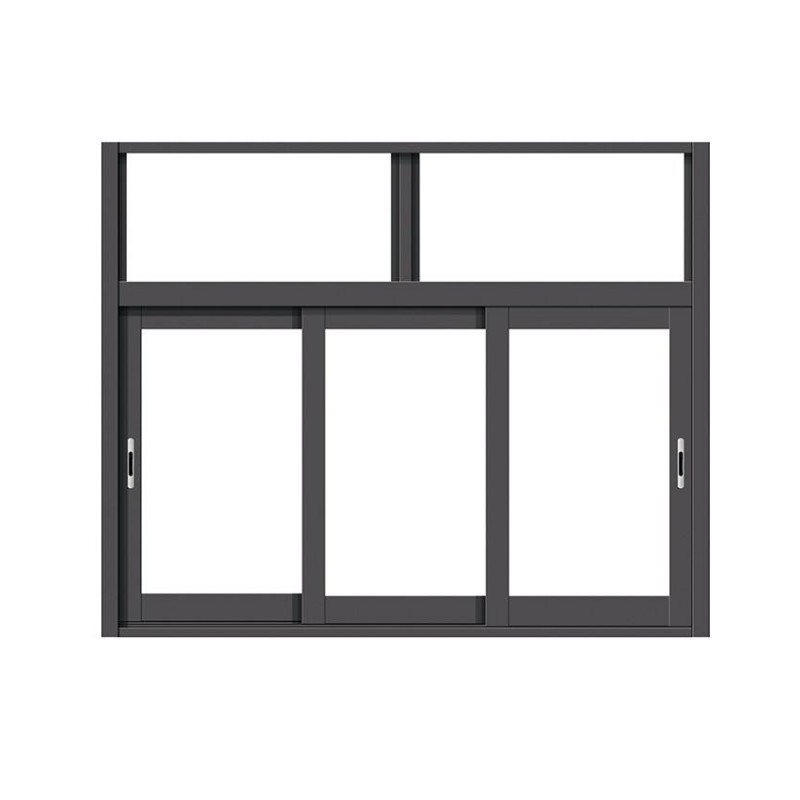 Modern Minimalist Style Roller Aluminum Glass Bedroom Sound Proof  Sliding Window