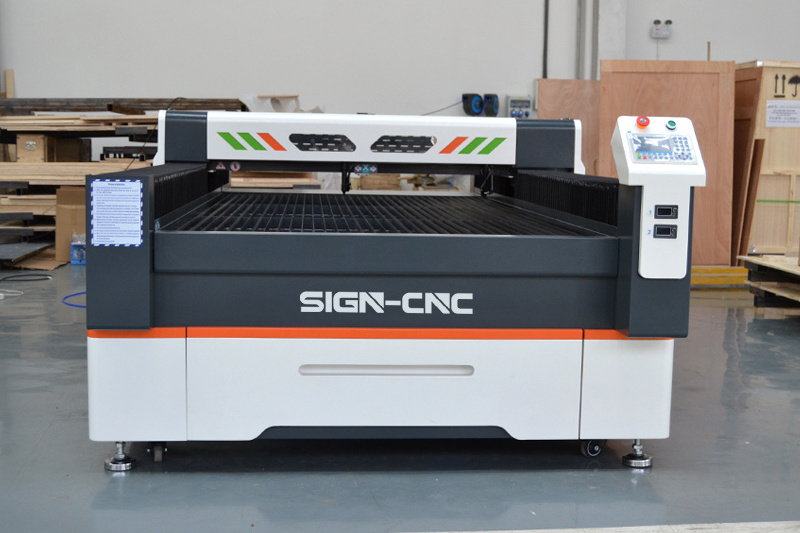 Sign Cnc Laser Machine Mdf Acrylic Stainless Steel Carbon Steel Sheet Metal Mixed Co2 Laser Metal Cutting Machine