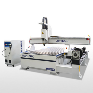 1325 size DSP A11 Control system 4axis CNC Carving Wood Rotary Machine with CNC Router Rotating Axis