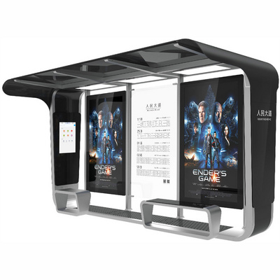 High quality used bus stop shelters for sale bus stop led display