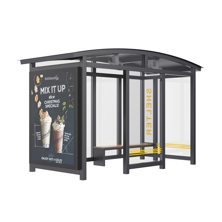 School Digital Bus Shelter Intelligence Outdoor Bus Stop For Sale