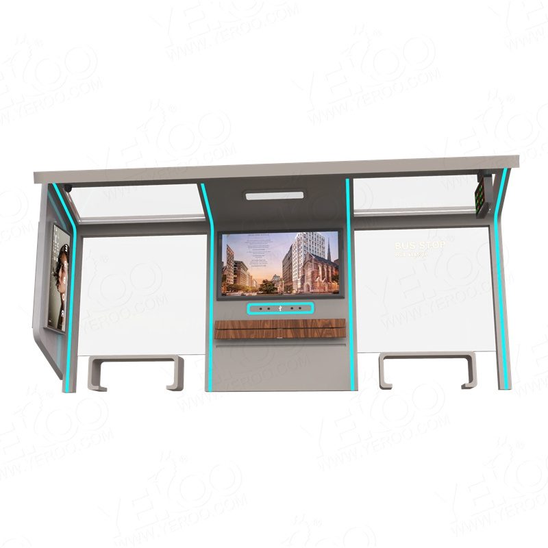 Outdoor Waterproof Solar Energy Bus Stop Shelter For Sale