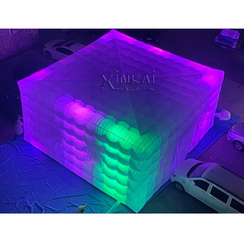 large portable outdoor Inflatable bar LED inflatable disco cube tent inflatable nightclub for events