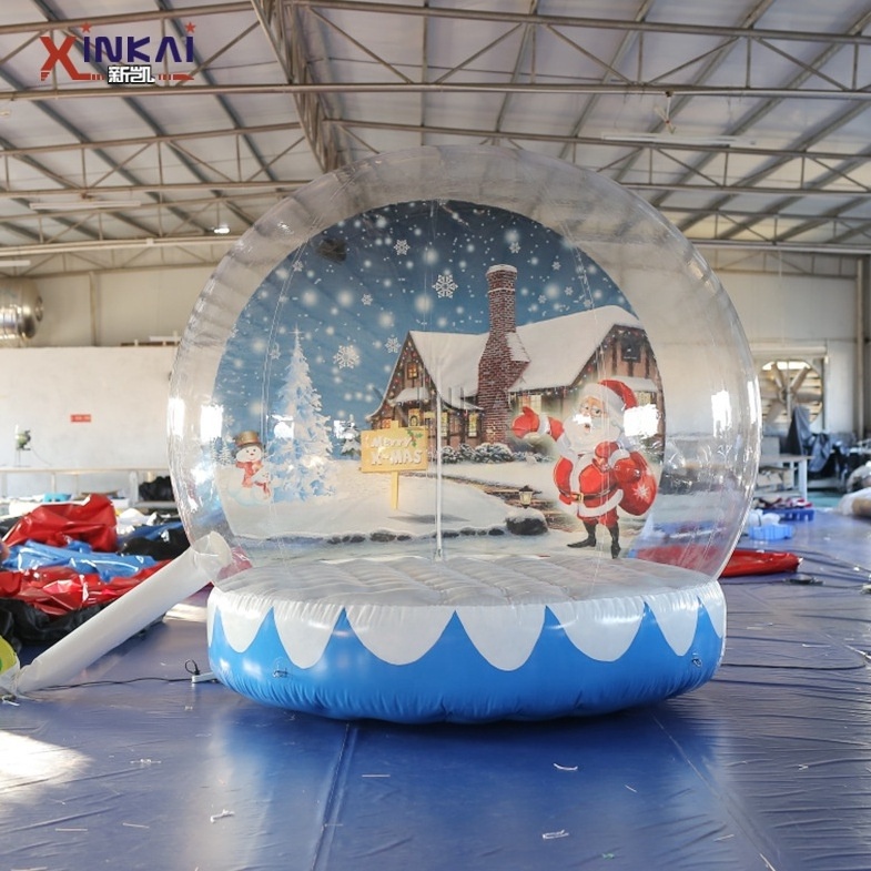 Giant 10ft Inflatable Snow Globe Transparent Photo Booth Bubble Tent For Party Christmas Decoration