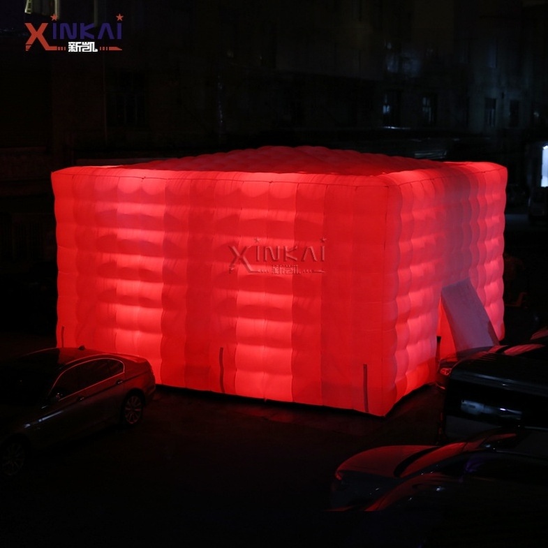 large portable outdoor Inflatable bar LED inflatable disco cube tent inflatable nightclub for events