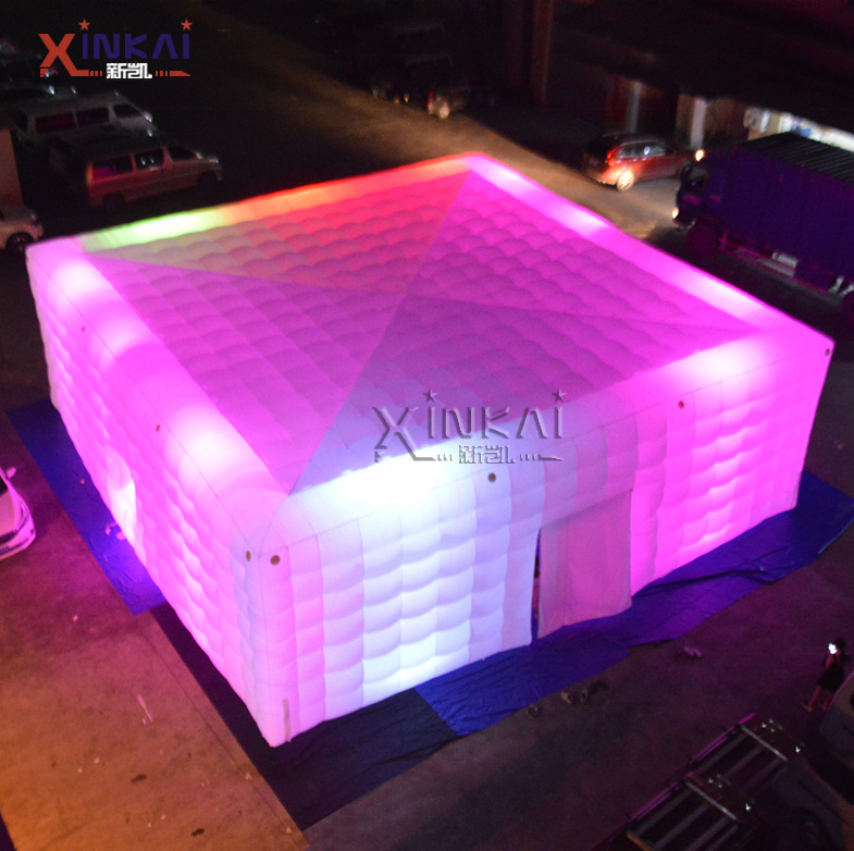 large portable outdoor Inflatable bar LED inflatable disco cube tent inflatable nightclub for events