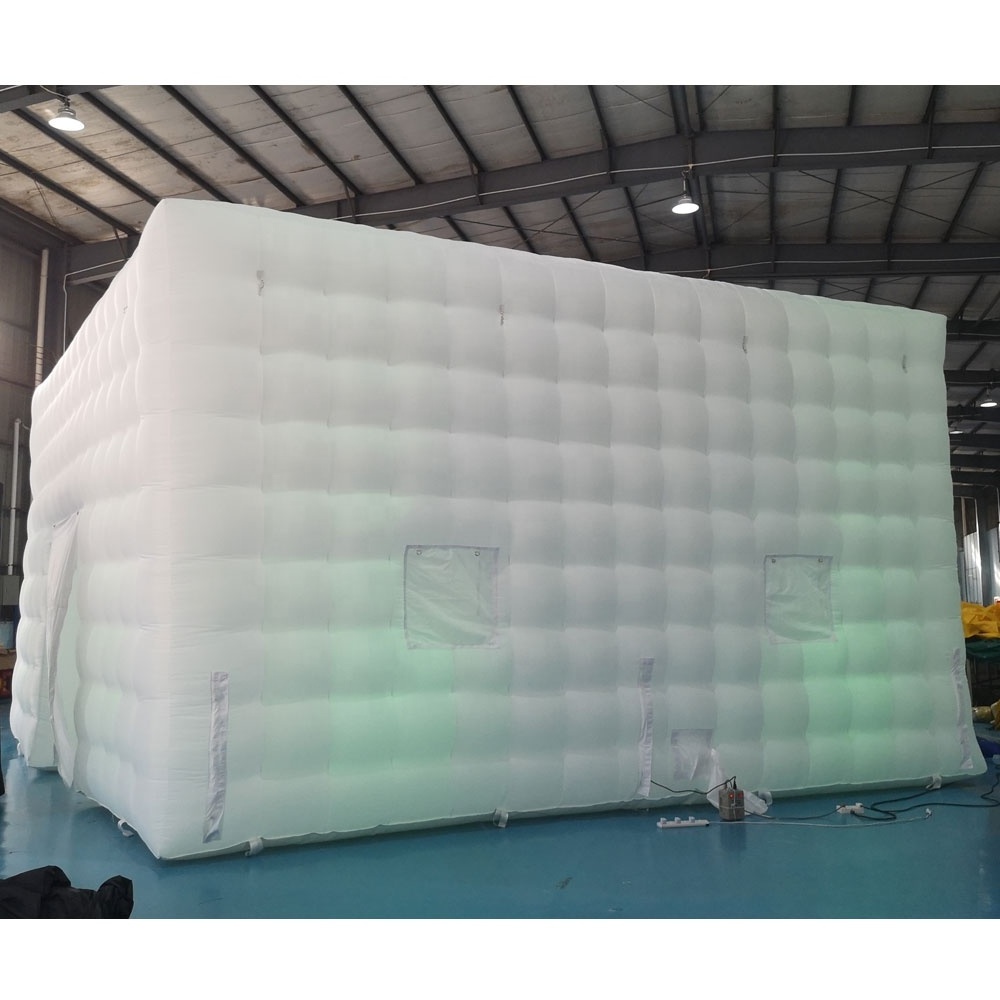 23x23x13.1ft large white black air blow up LED inflatable nightclub party tent for party rentals