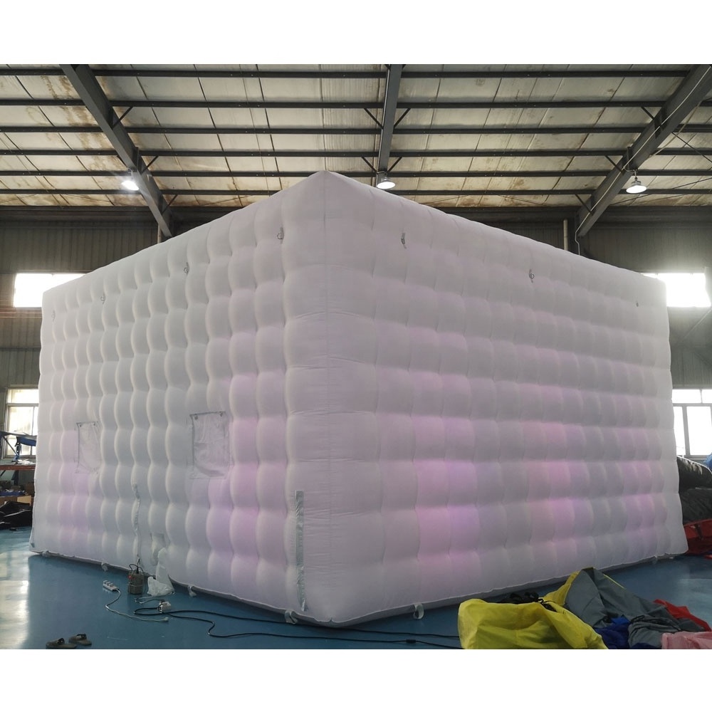 23x23x13.1ft large white black air blow up LED inflatable nightclub party tent for party rentals