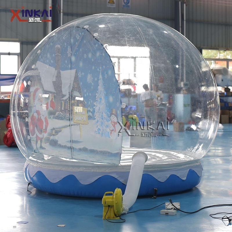 Giant 10ft Inflatable Snow Globe Transparent Photo Booth Bubble Tent For Party Christmas Decoration