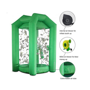 Inflatable Cash Cube Inflatable Money Machine Inflatable Money Booth with Air Blower for Promotion Advertising