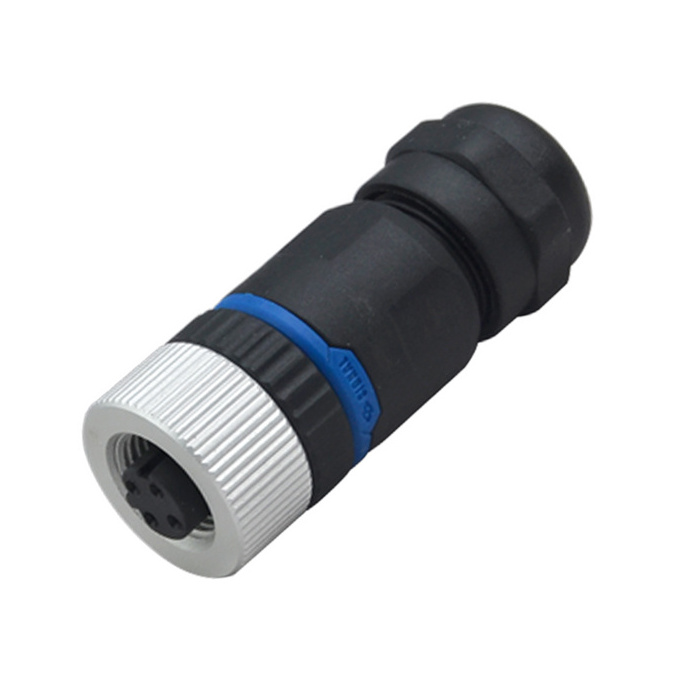 OEM  M12 Assembly Connector Waterproof Plastic Male Female A B C D X K L M S Code