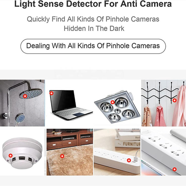 Anti-spy hidden camera infrared detector Handheld anti-snooping spy detector for checking pinholes and spy cameras