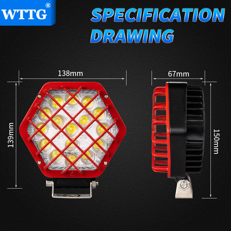 3500lm working light trucks waterproof truck led emergency work light 16pcs led spot beam led work light for truck