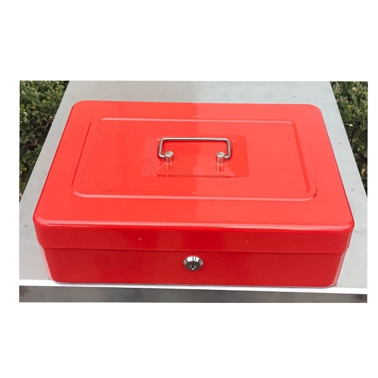 Metal Small Money Saving Box Safe Cash Box With Keys Lock