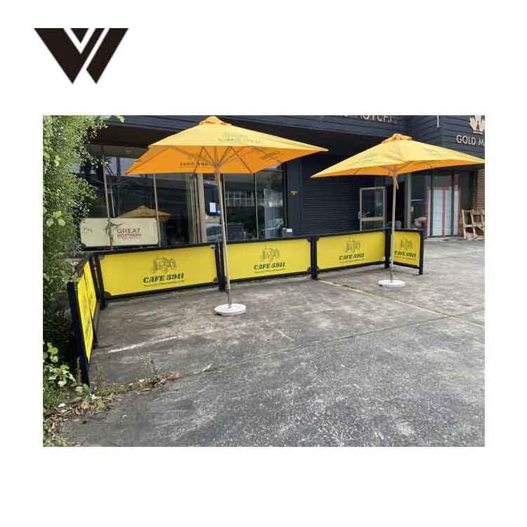 High Quality Road Safety Breeze Barrier Outdoor Cafe Barricade