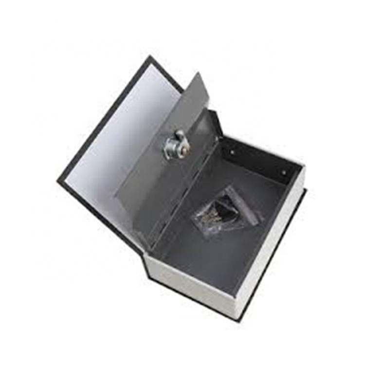 Large/Medium/Small Portable Lockable Book Safe Box With Key Lock Metal Security Money Box Cash Safe Box