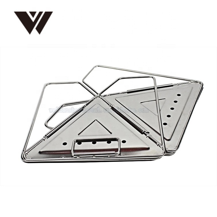 Wholesale Foldable Portable Korean BBQ Grill Equipment Stainless Steel Charcoal Grill/Fire Pit For Family Unit/Picnic/BBQ