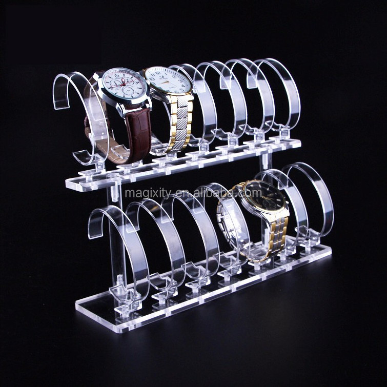 Custom High quality cardboard acrylic counter watch display stand