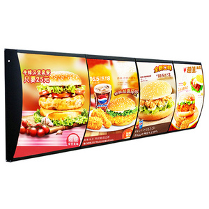 Acrylic Surface LED Menu  Sign Board / Restaurant Light Box Signs