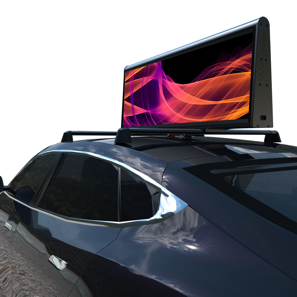 Outdoor waterproof 3G/4G taxi roof led display/led screen car advertising/taxi top sign