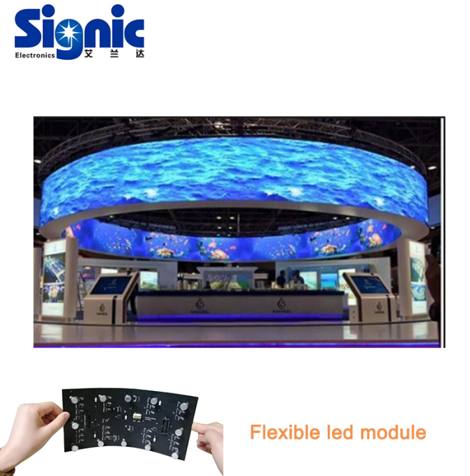 P2.5 soft module indoor curved TV flexible led screen panel for TV studio