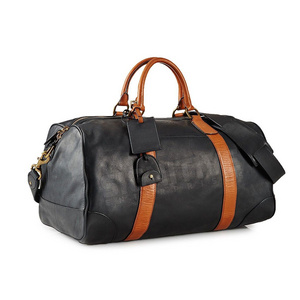 Duffle Bag Stylish Sports Gym Travel Duffle Leather Bag With Shoe Compartment