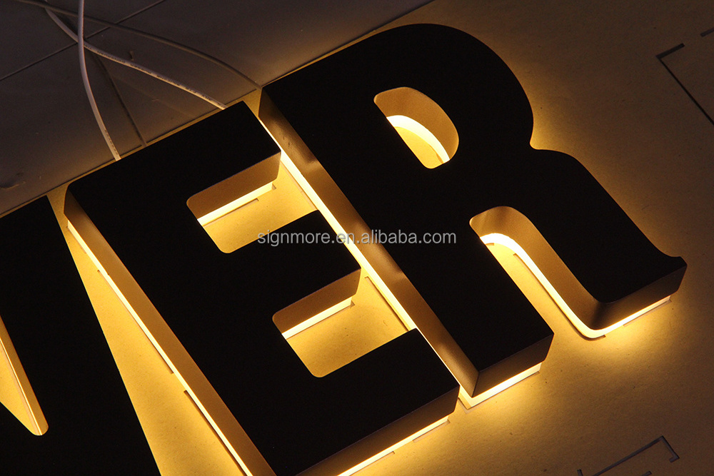 3D Led Lighted Address Signage Solar Power House Numbers Stainless Steel Hotel Room Floor Number Led Logo Signs light up letters