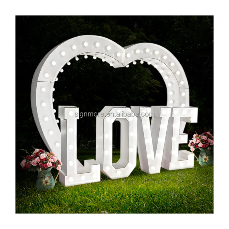 Merry Christmas Marquee letters 3D party design channel letters LOVE bulb letters