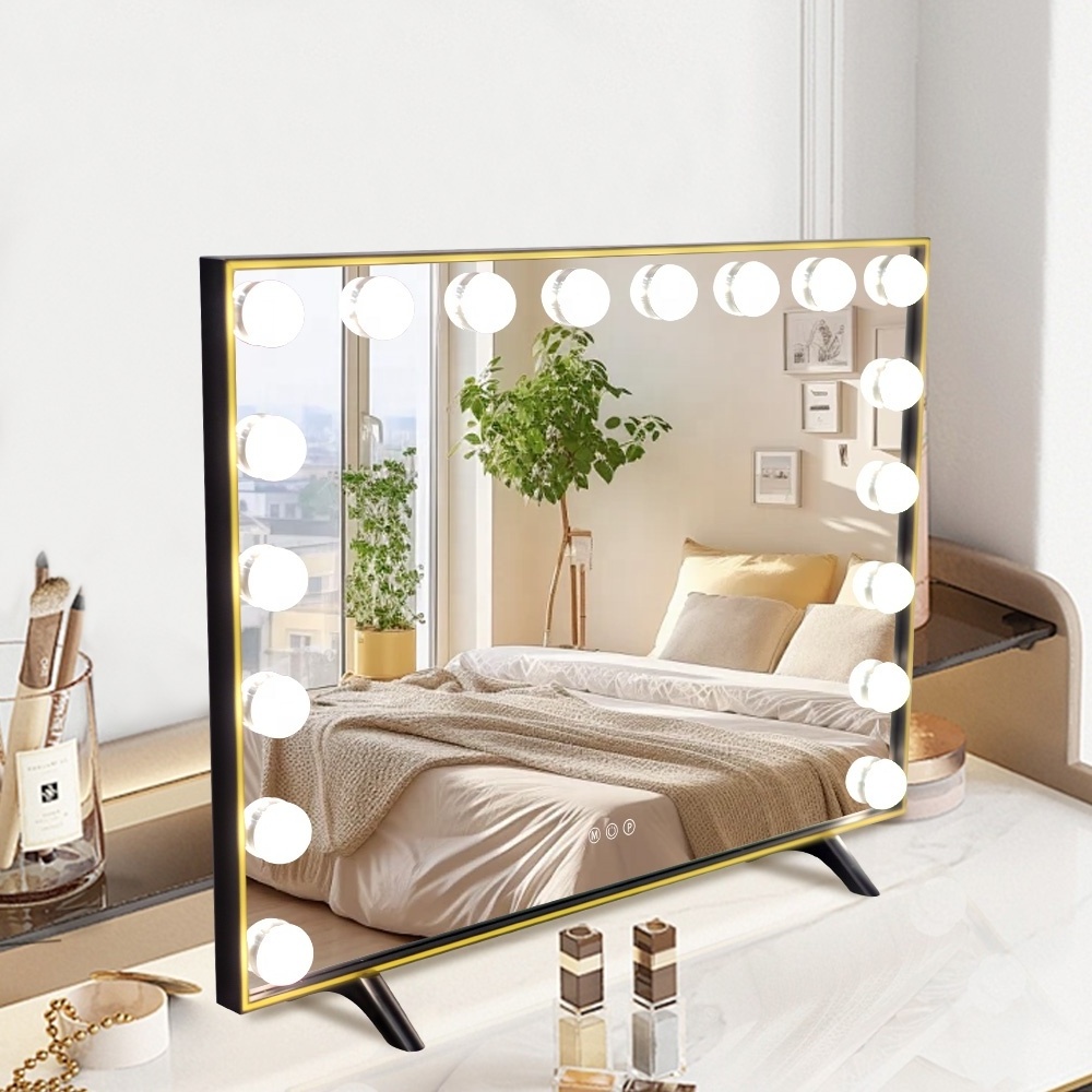 Vanity Light Cosmetic Mirror 18 Bulbs Smart Illuminated Hollywood Led Light Makeup Vanity Mirror