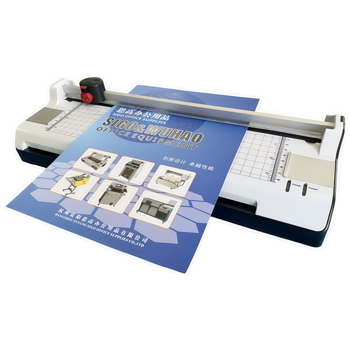 SG-320E 320 2 Roller 13 Inches Thermal Pouch Laminator Machine With Paper Cutter and Corner Rounder