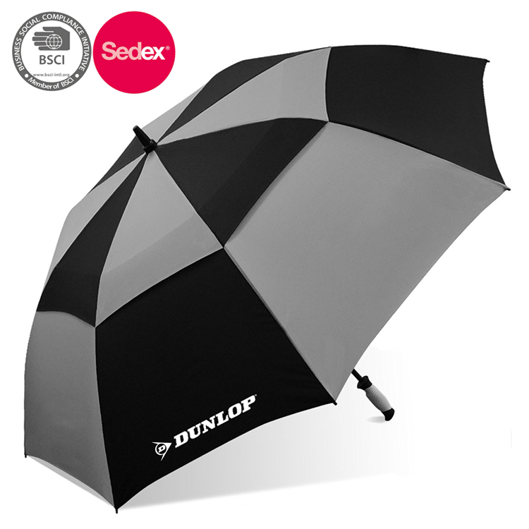 DUNLOP Logo printing Custom double layer golf umbrella