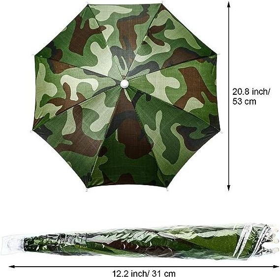 Manufacturer custom umbrella hat for head sombrero sombrilla hut regenschirm chapeau parapluie