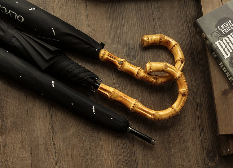 Top Quality Custom Manual Open Bamboo Handle Umbrella