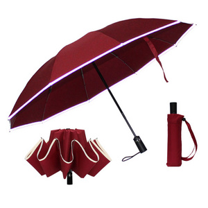 Automatic foldable folding reverse umbrellas with custom logo printing