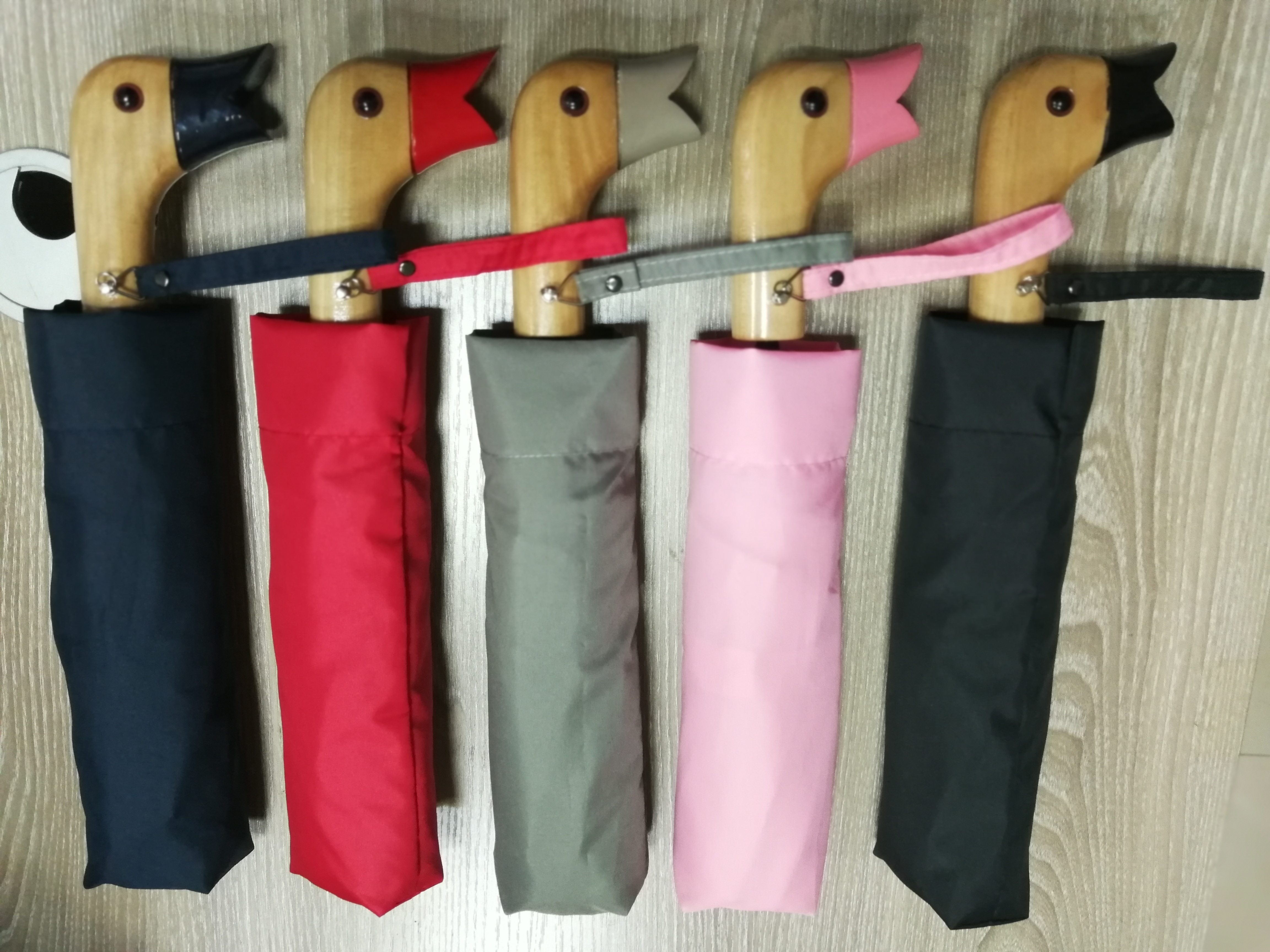 ShenZhen Upward Umbrellas New Invention Fashion Duck Head Wooden Handle Umbrellas Parasol