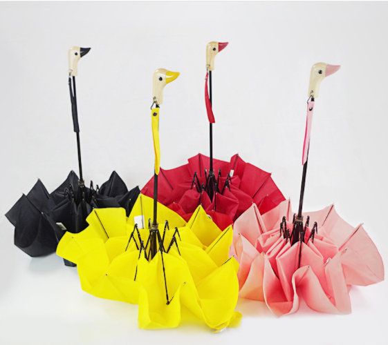 ShenZhen Upward Umbrellas New Invention Fashion Duck Head Wooden Handle Umbrellas Parasol