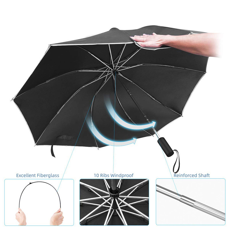 ShenZhen Upward Umbrellas Parasol Automatic Reverse Umbrellas with Logo Prints