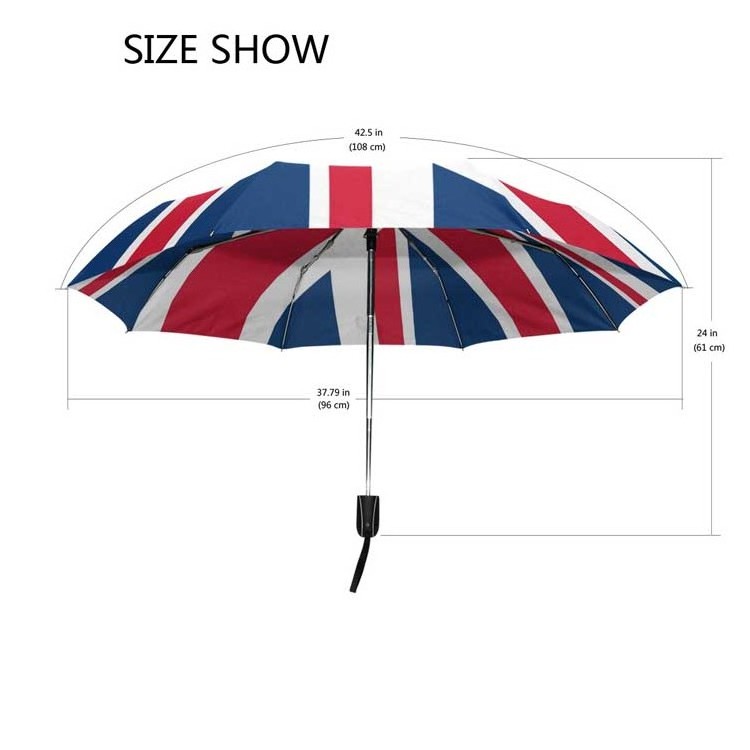 Cheap Promotional 3 Fold British UK Flag Union Jack Umbrella