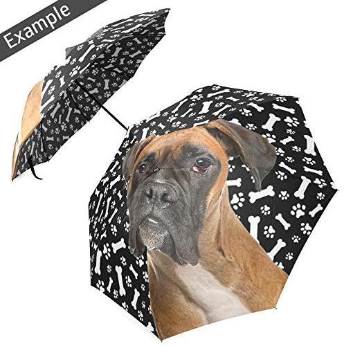 3 Fold Puppy Dog Printing Customize Portable Umbrella Foldable Parasol