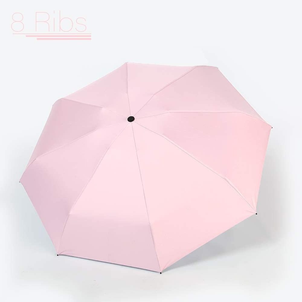 Mini Travel Umbrella Small Compact Umbrella with 99% UV Protection 8 Ribs Portable Umbrellas with Case