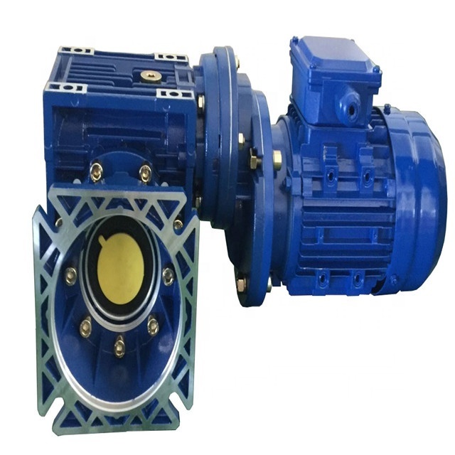 Industrial Motor Gear Reduction Box Blue OEM Aluminium Alloy Zenen Wholesale Worm Drive Gear Boxes / Aluminum S Worm Gearbox