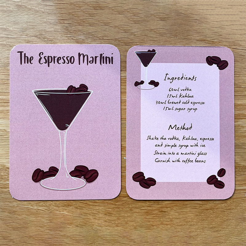 Custom Printing Cocktail Recipes Card To Master Learn Over 100 Cocktails With Guidebook Cocktail Flashcards