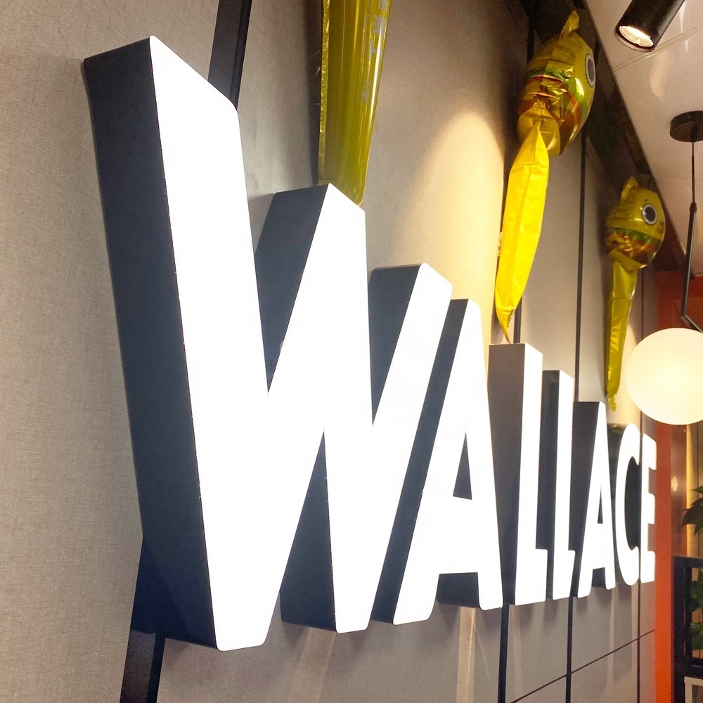 Custom Wall Letters Signage Illuminetad Letter Signs 3D Led Logo Sign ...