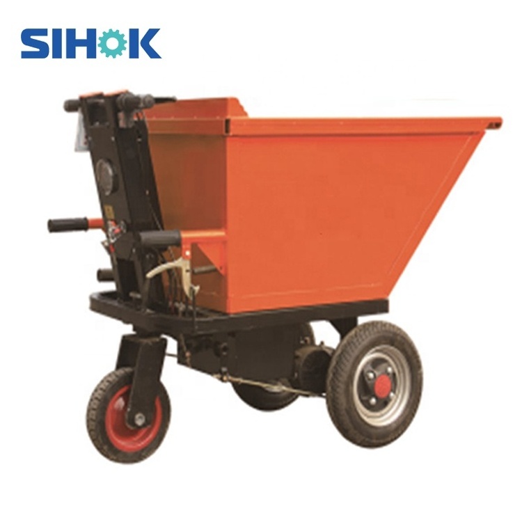 Multi-function manual mini engineering dump cart 3 wheels electric farm cart 500kg heavy duty trolleys