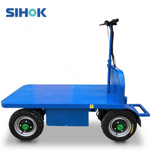 Heavy duty cargo 1000kg 1500kg platform hand trolley flat cart steel 4 wheels electric trolley carts