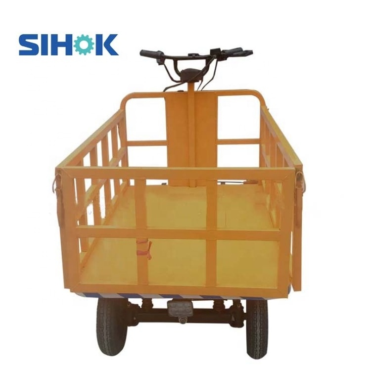 Hot selling 4 wheels cargo transport trolley beach electric powered trolley garden warehouse electric platform cart