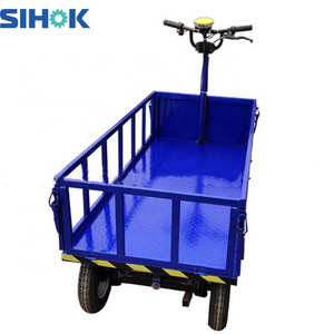 China platform trolley price electric powered flat bed cart cargo carrier electric platform wagon