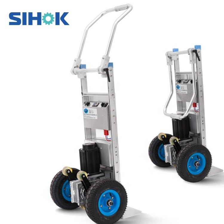 China two wheel trolley multi sack hand truck 180kg lithium battery electric stair climbing dolly