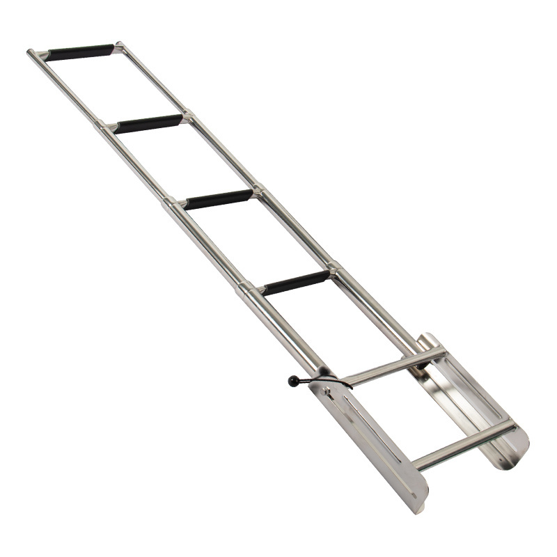 Marine Stainless Steel Boat Boarding Ladder Folding 4 Step Ladder Telescopic Boat Ladder