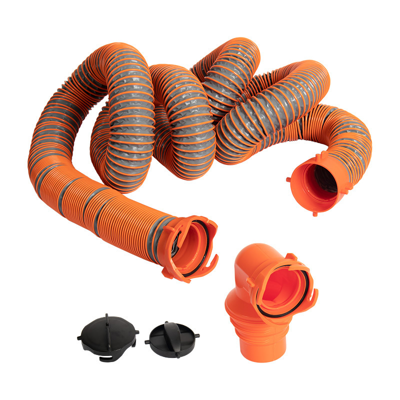 RV Sewage Pipe Kit Universal RV Sewer Hose Leakproof Hose Fitting Sewer Hose Swivel Adaptor RV Camper Accessories